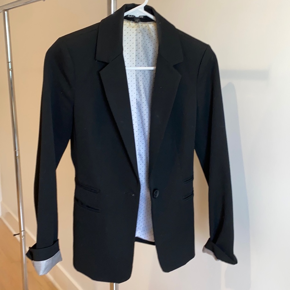 Express shoulder pad black blazer size 0